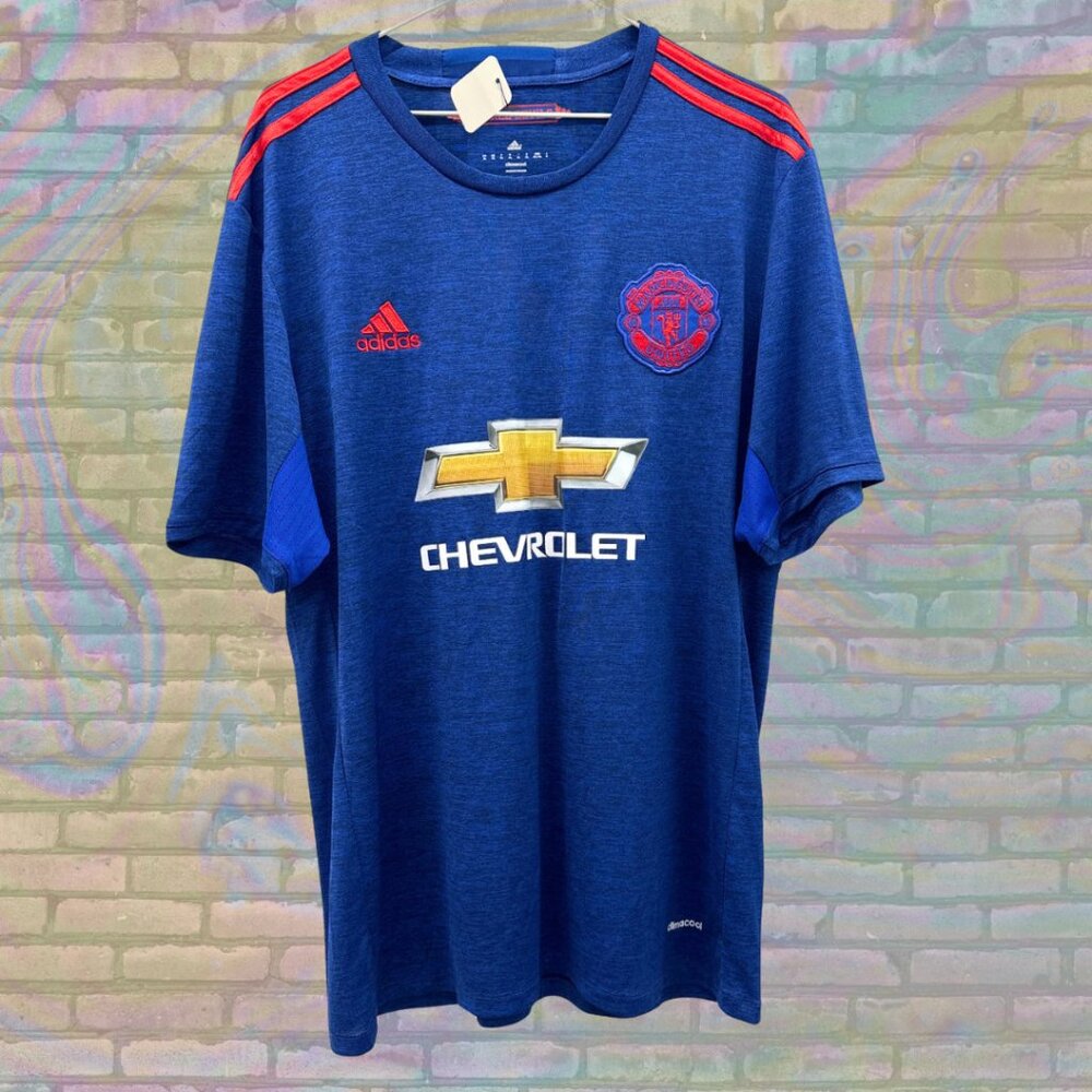 Manchester United 2014/2015 Away Second Uniform Premier League Soccer Jersey XL